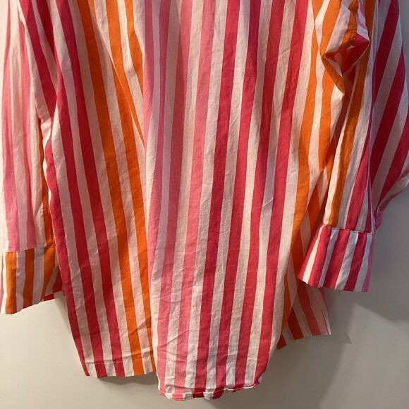 Beach Riot Alexa Top Sunset Stripes Multicolor Pink Orange Bikini Swimwear - Picture 13 of 13